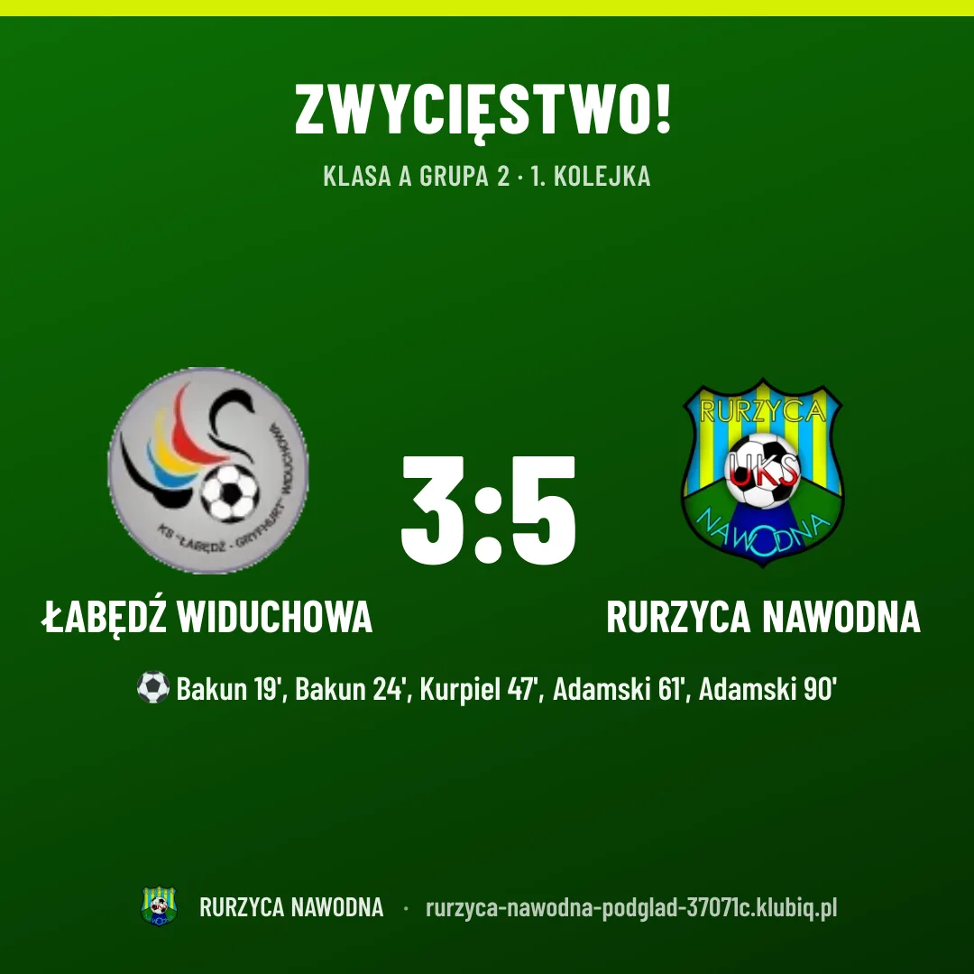 Łabędź Widuchowa 3:5 RURZYCA NAWODNA